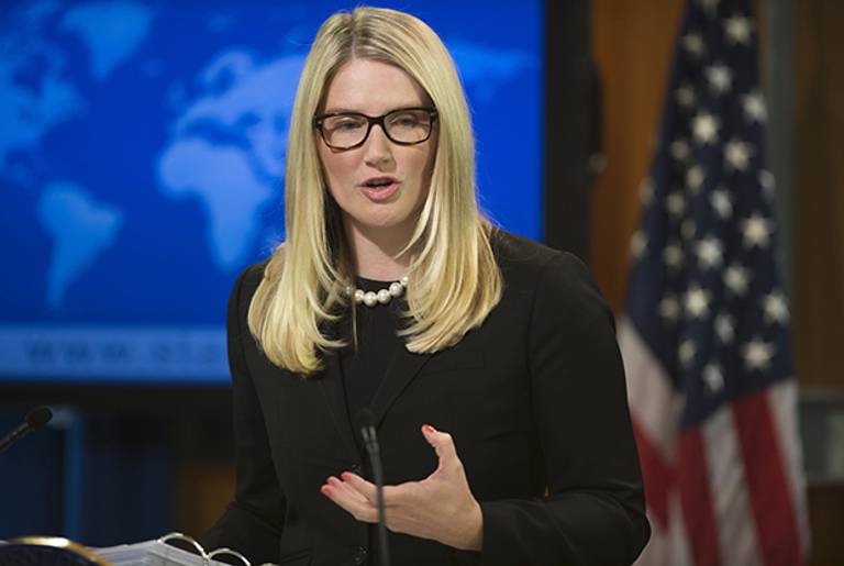 U.S. State Department Deputy Spokesperson Marie Harf. (SAUL LOEB/AFP/Getty Images)