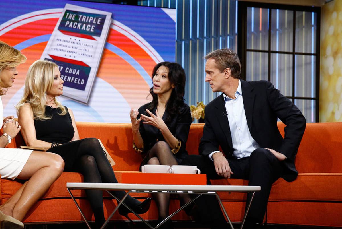 Amy Chua (center) and Jed Rubenfeld (right) on the 'Today Show' on Feb. 3, 2014.(Peter Kramer/NBC)