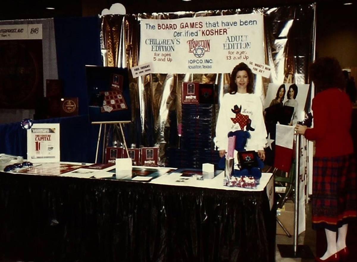 Janis Odensky marketing Tradition at a trade show (Courtesy Janis Odensky)