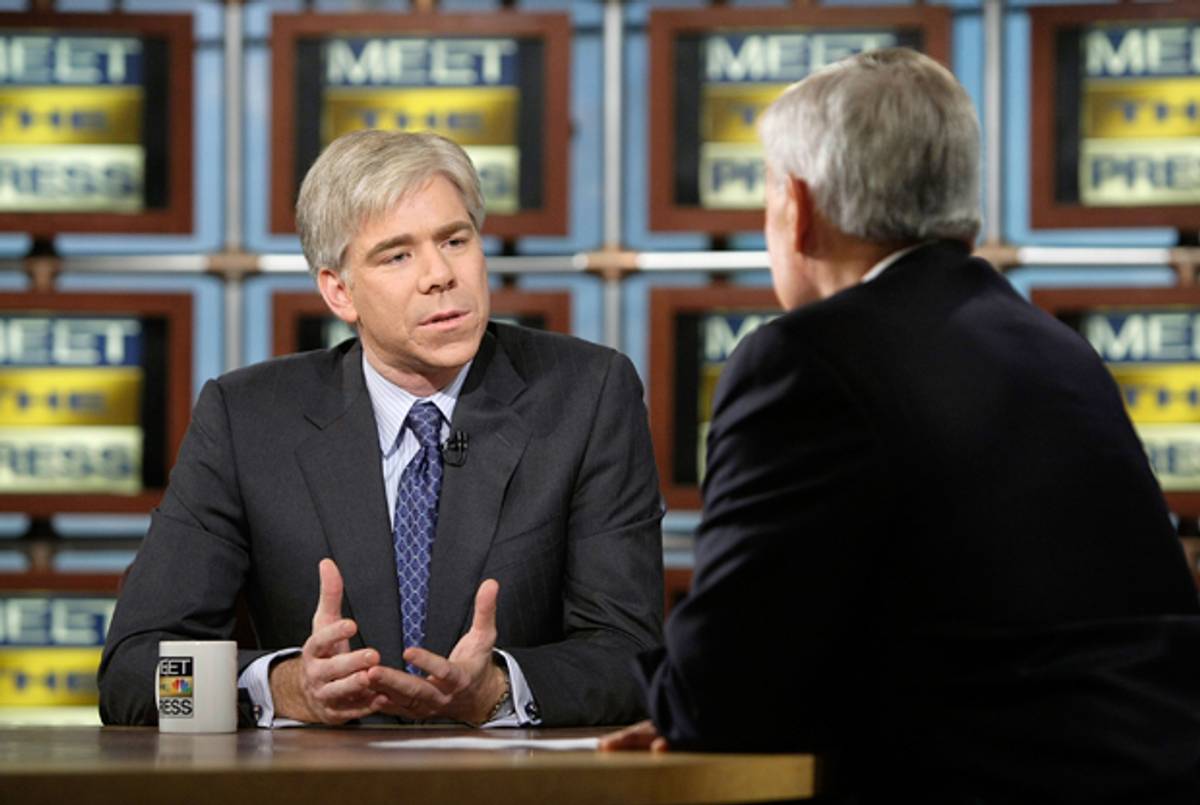 David Gregory during a taping of NBC's 'Meet the Press' December 7, 2008 in Washington, DC. (Alex Wong/Getty Images for Meet the Press)