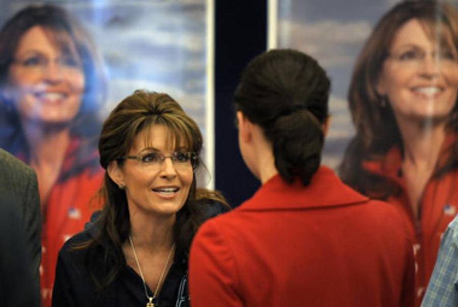 Sarah Palin at a book sigining in Fort Bragg, North Carolina, on November 23(Sara D. Davis/Getty Images)