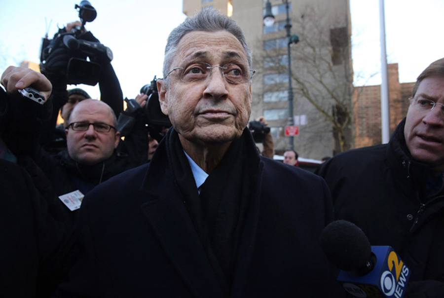 New York State Assembly Speaker Sheldon Silver walks out of a New York court house after being arrested on federal corruption charges on January 22, 2015 in New York City. (Spencer Platt/Getty Images))