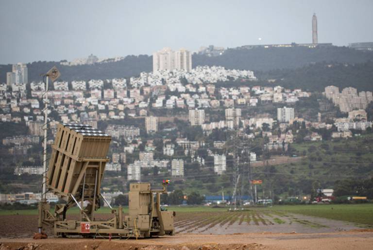 An 'Iron Dome' short-range missile defense system is positioned near the northern city of Haifa on January 31, 2013 in Israel.(Oren Ziv/Getty Images)