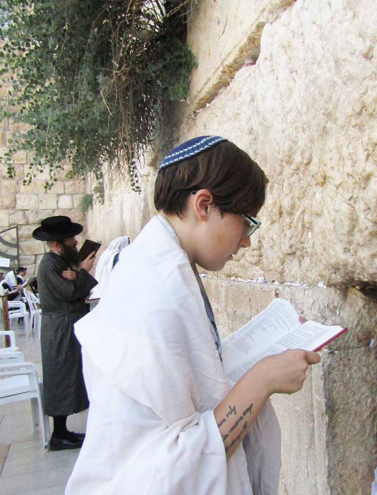 Eri Solomon at the Western Wall