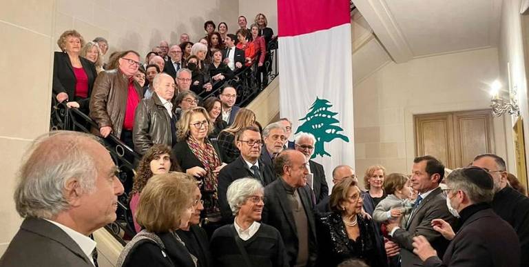 Lebanon’s ambassador in Paris hosts French Jews of Lebanese descent at the embassy for a "family reunion," Nov. 3, 2021