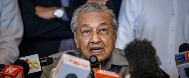 Mahathir Mohamad, chairman of 'Pakatan Harapan' (The Alliance of Hope), speaks during press conference following the 14th general election on May 10, 2018 in Kuala Lumpur, Malaysia.
