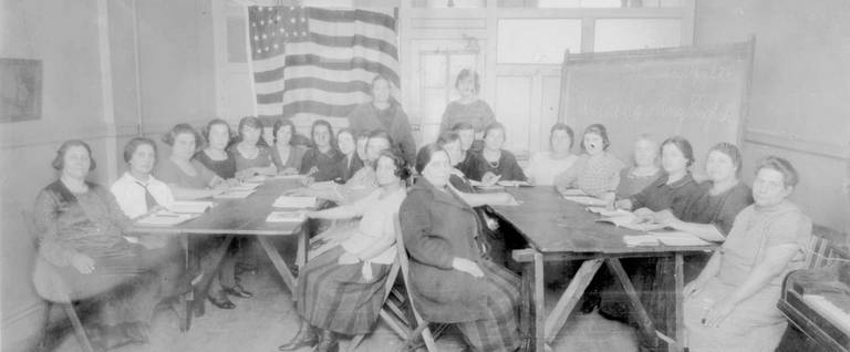 Cora Wilson Stewart (1875-1958), Jewish and Italian women, Federation Settlement, Kentucky.