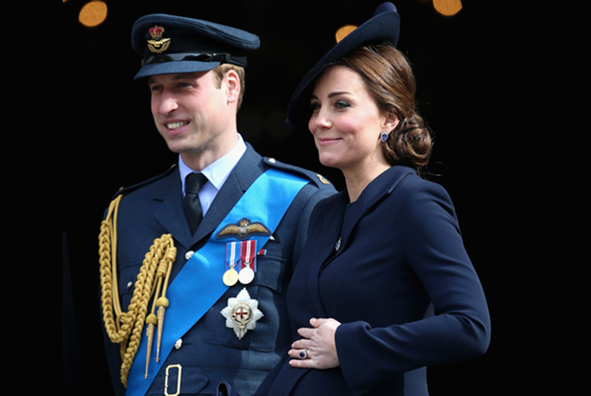 Prince William, Duke of Cambridge and Catherine, Duchess of Cambridge leave St Paul's Cathedral after a Service of Commemoration for troops who were stationed in Afghanistan on March 13, 2015 in London, England. ((Photo by Chris Jackson/Getty Images))