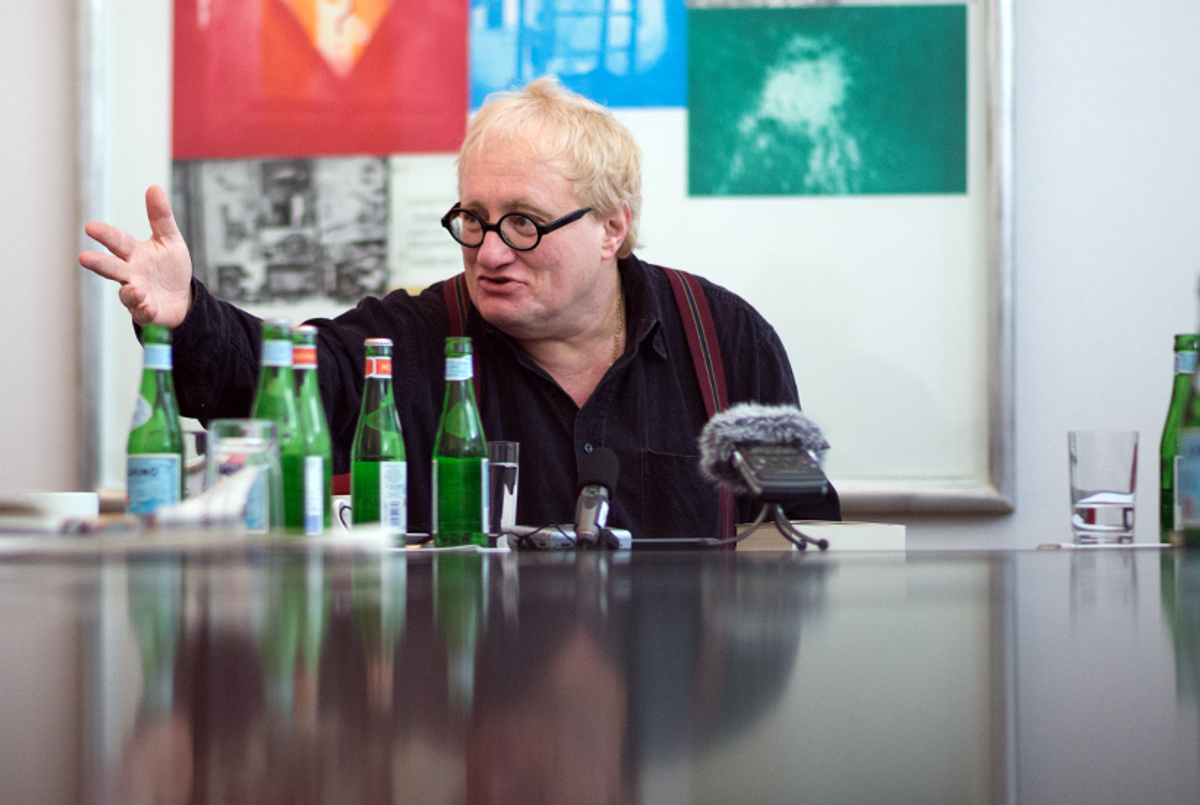 Israeli-born writer Tuvia Tenenbom addresses a press conference in Berlin on Dec. 14, 2012. (Johannes Eisele/AFP/Getty Images)