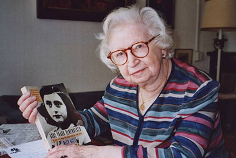 Gies in her Amsterdam apartment in 1998.(NYTimes.com)