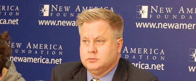 Michael Lind participating in a New America panel on April 14, 2009