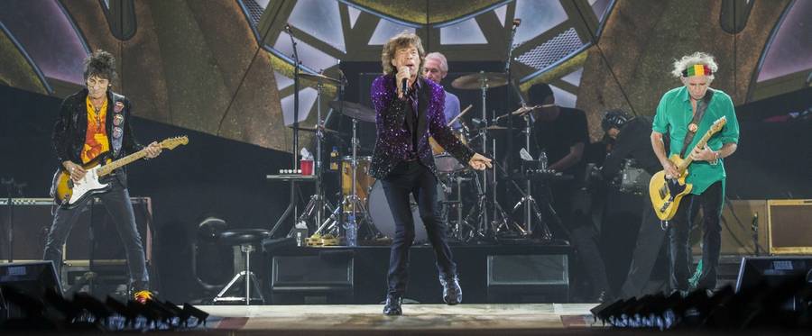 The Rolling Stones perform on stage at Hayarkon Park in Tel Aviv, on June 4, 2014. 