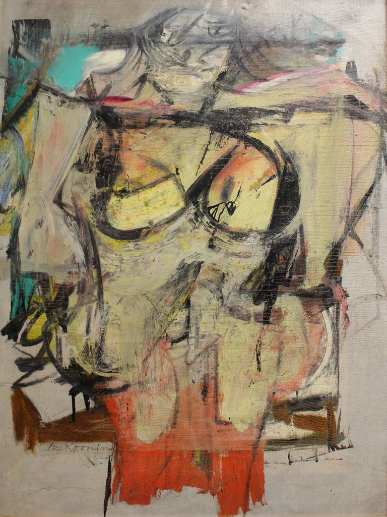 Willem de Kooning, ‘Woman-Ochre,’ 1954-1955, oil on canvas, gift of Edward Joseph Gallagher Jr. 