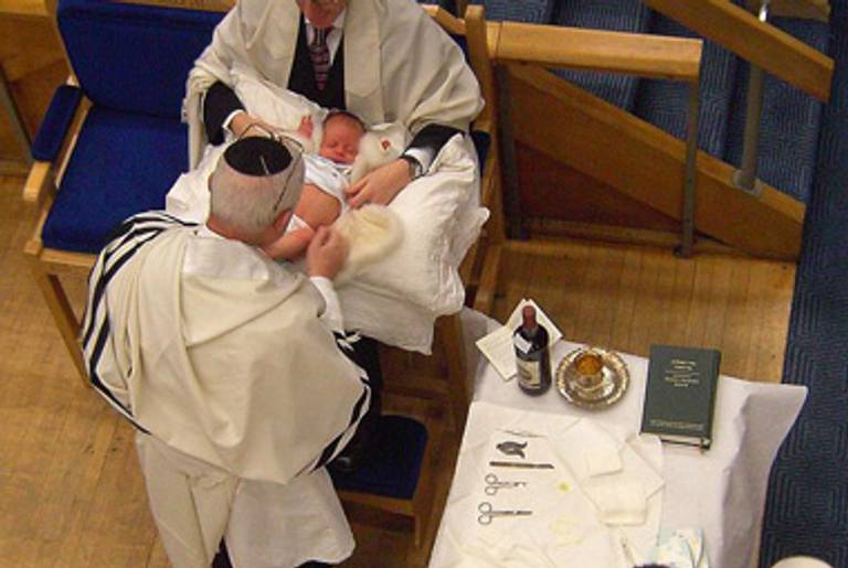 A Jewish ritual circumcision.(Wikipedia)