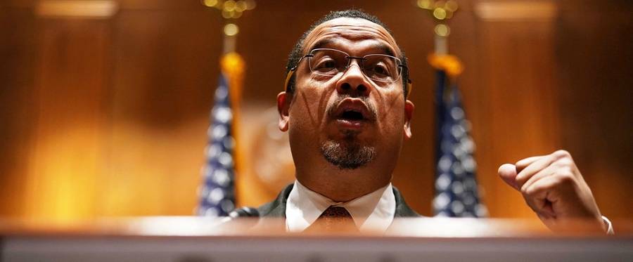 U.S. Rep. Keith Ellison (D-MN) speaks during a news briefing on Dec. 12, 2017, on Capitol Hill in Washington, D.C.
