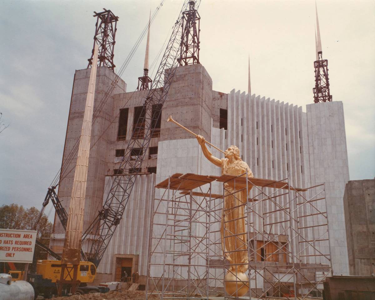 The temple during its construction 