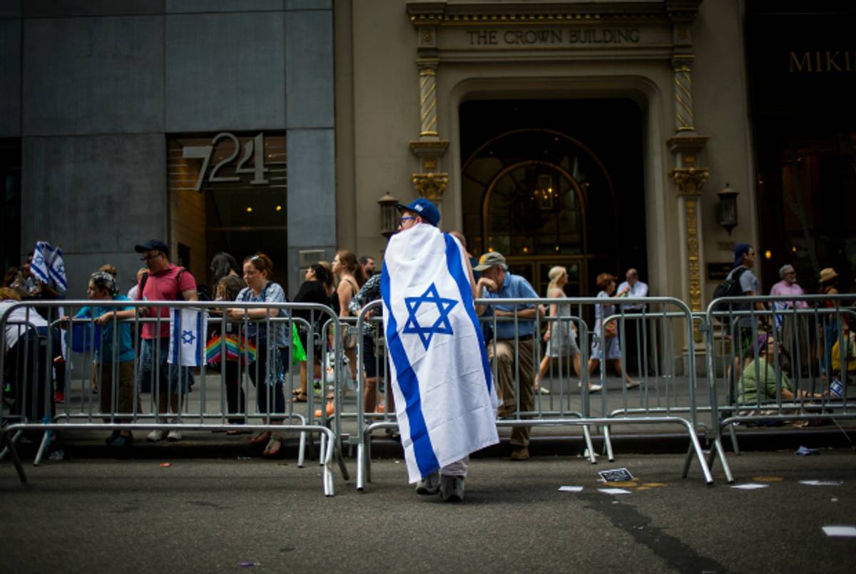 A scene at the Celebrate Israel Parade in New York City, May 31, 2015. (Eric Thayer/Getty Images)