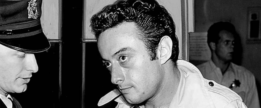 Lenny Bruce during his arrest for obscenity in 1961. 
