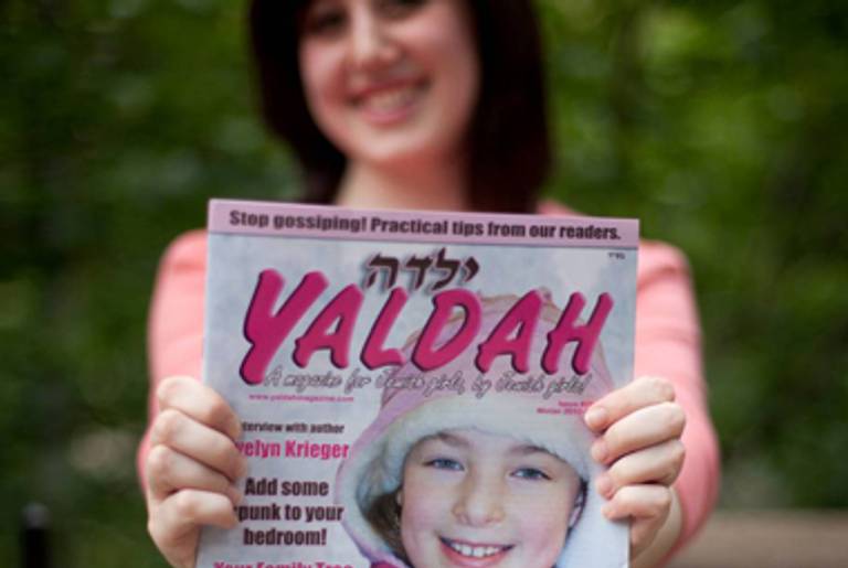 Leah Caras and an issue of Yaldah.(Alicia Candelora)