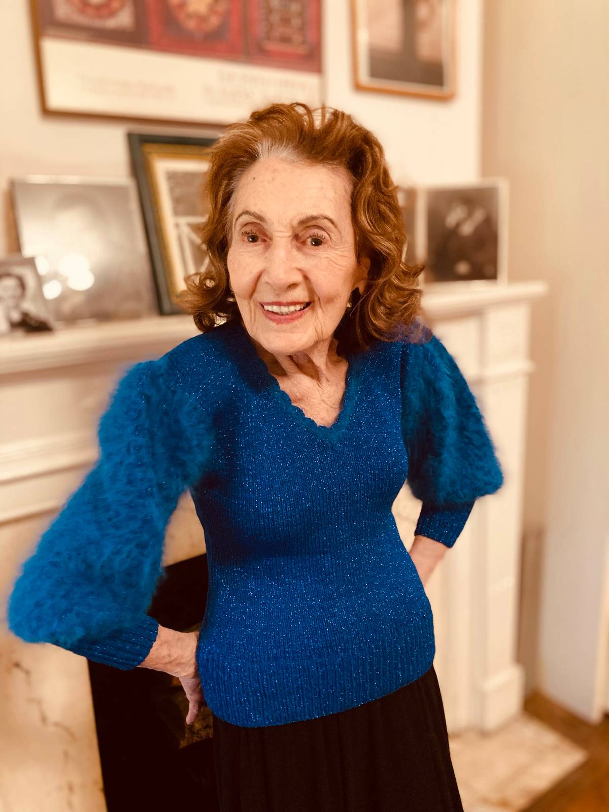 Helena Weinrauch in her Passover sweater