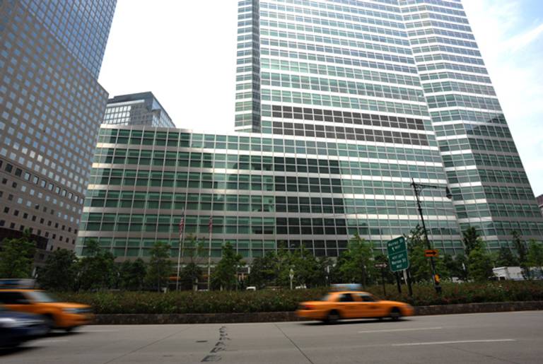 The headquarters of investment banking and securities firm Goldman Sachs in lower Manhattan on June 22, 2012 in New York. (STAN HONDA/AFP/GettyImages)