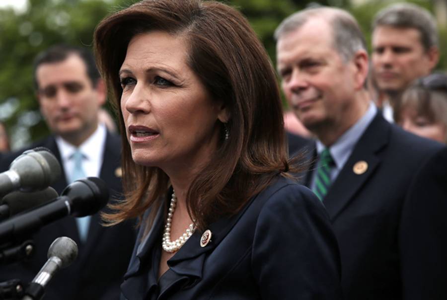 U.S. Rep. Michele Bachmann (R-MN) speaks during a news conference May 16, 2013 on Capitol Hill in Washington, DC.(Alex Wong/Getty Images)