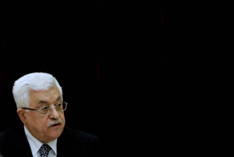 Abbas at a meeting of the Fatah executive committee today.(Abbas Momani/AFP/Getty Images)