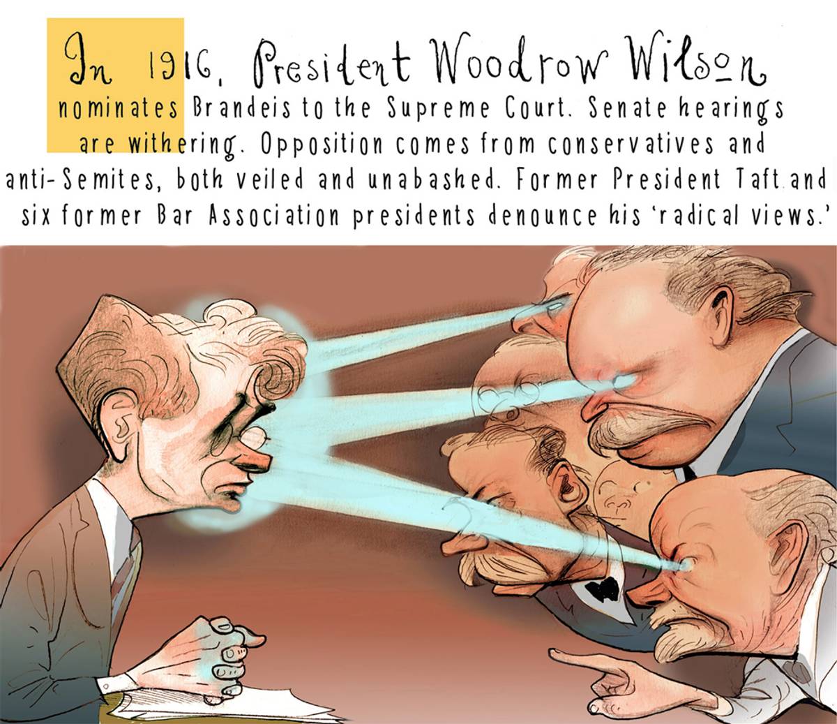 Editorial Cartoons About Louis D. Brandeis