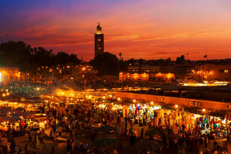 Sunset in Marrakech, Morocco (Shutterstock)