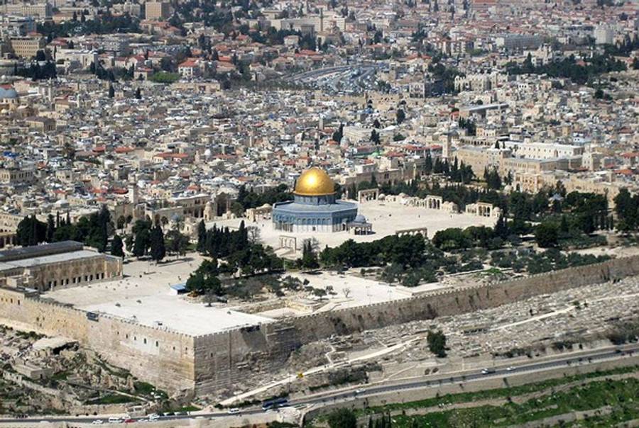 The Temple Mount, viewed from the southeast.(Wikipedia)