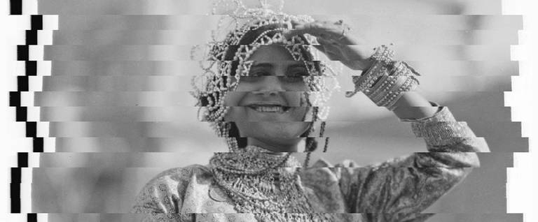 Purim carnival in Tel Aviv. 1934. Yemenite carnival queen representing Queen Esther. 