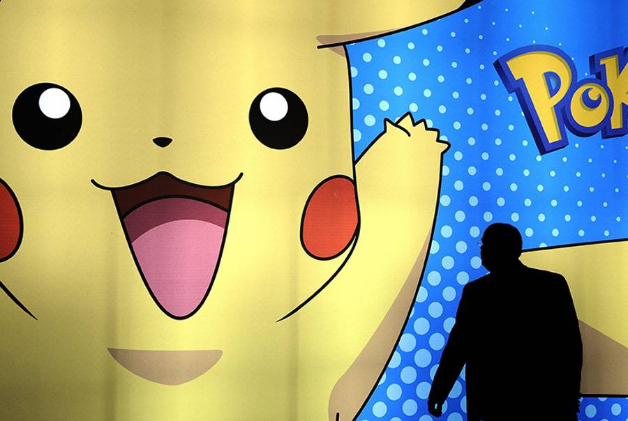 A member of the trade walks past a "Pokemon" display during the 2008 Licensing International Expo at the Jacob Javits Convention Center on June 11, 2008, in New York. (Timoth A. Clary/AFP/Getty Images)