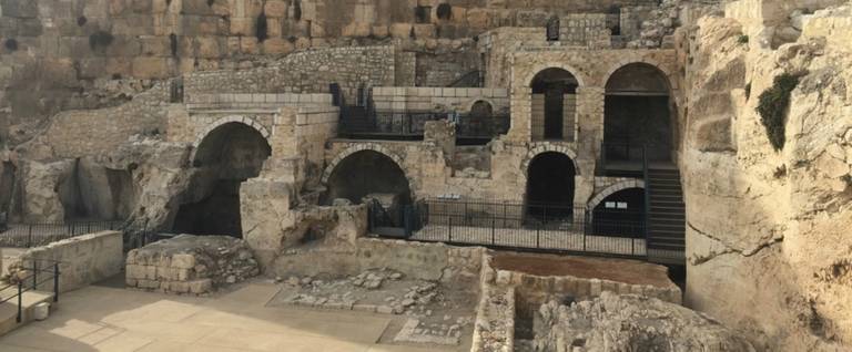 Mikvehs (ritual baths) near the entrance to the Second Temple in Jerusalem.