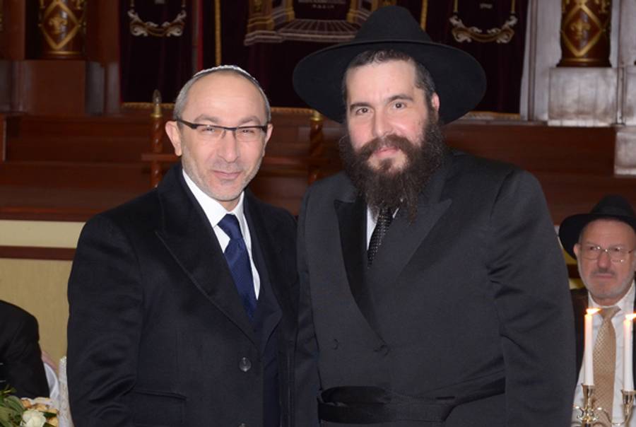 Kharkov Mayor Gennady Kernes and Rabbi Moishe Moskovitz. (Pavel Aldoshin)