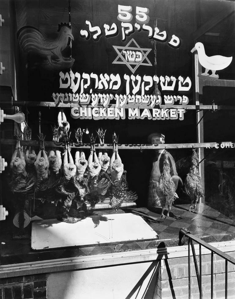 A Jewish chicken market, New York City, 1937