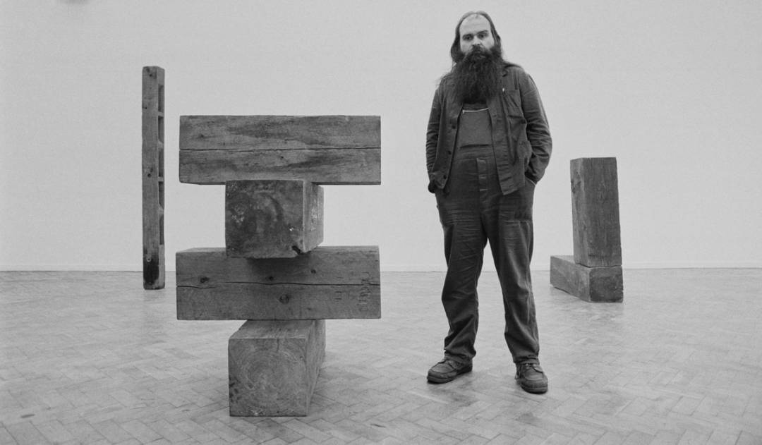 Carl Andre at the Whitechapel Gallery in London, 1978
