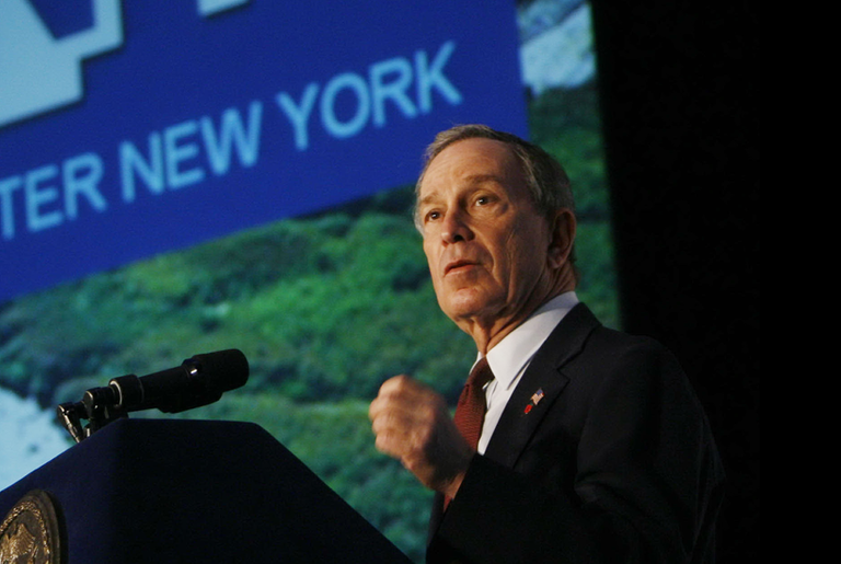 Mayor Michael Bloomberg speaks at the Museum of Natural History to unveil PlaNYC: A Greener, Greater New York.(Michael Appleton/NY Daily News Archive via Getty Images)