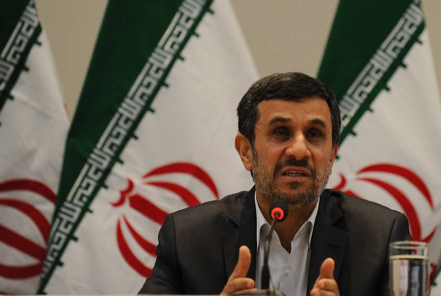 President Ahmadinejad last month.(Vanderlei Almeida/AFP/GettyImages)