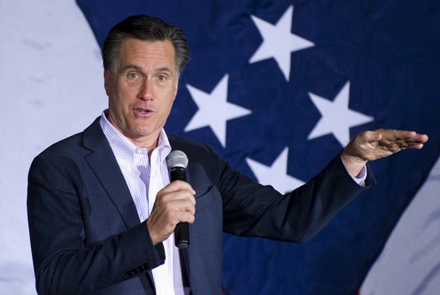 Mitt Romney yesterday.(Jim Watson/AFP/Getty Images))
