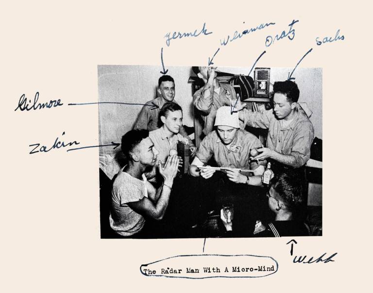 The boys in the ‘Eddy Program.’ The author's father is at center, in the white hat.