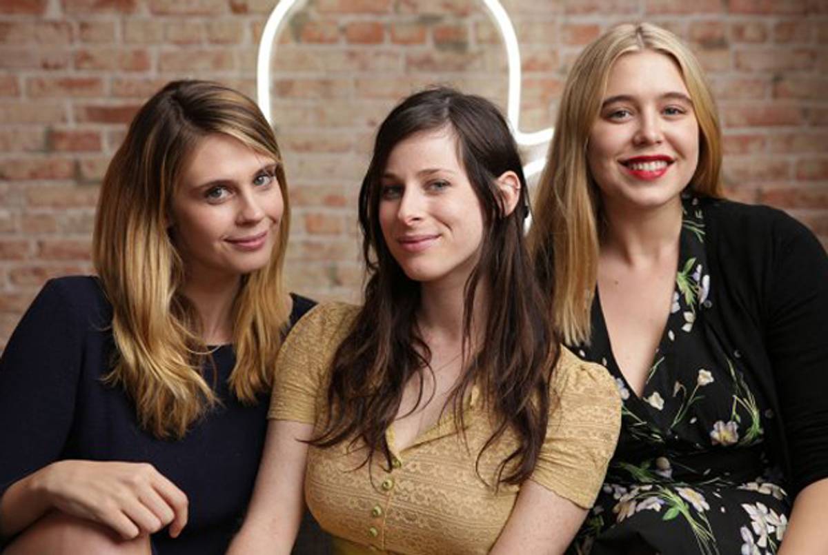 L to R: Emily Goldwyn, Sasha Spielberg, and Rylee Ebsen, Snapchat director of video content. (Snapchat)