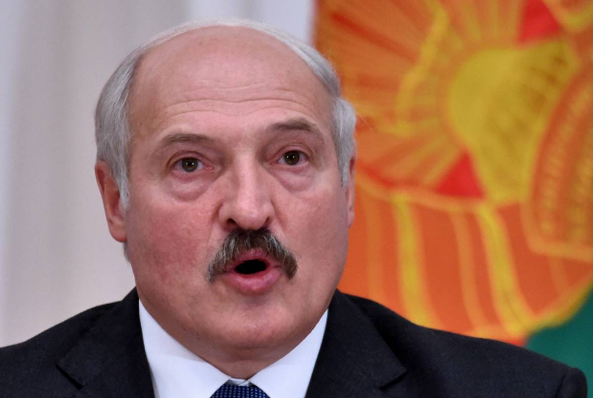 Belarus' President Alexander Lukashenko in Minsk on August 26, 2014. (Kirill Kudryavtsev/AFP/Getty Images)