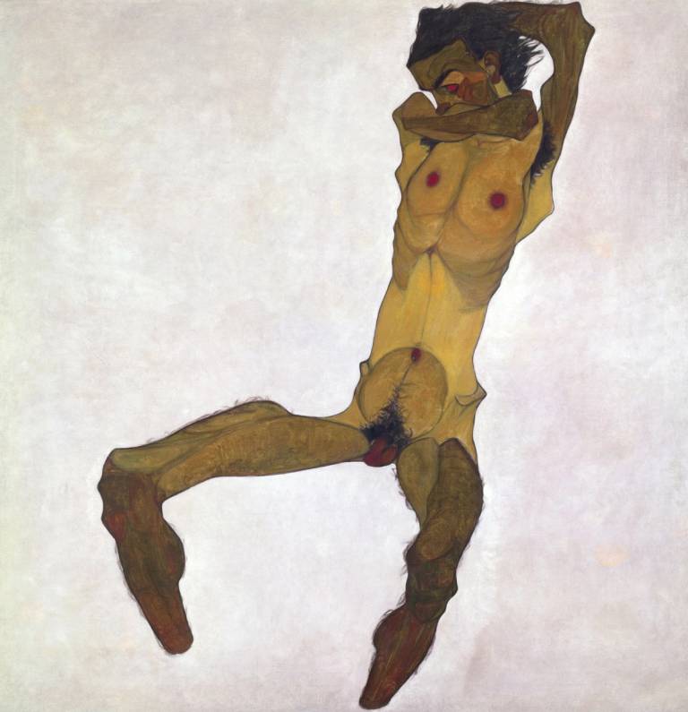 Egon Schiele, ‘Seated Nude With Raised Arms,’ date unknown
