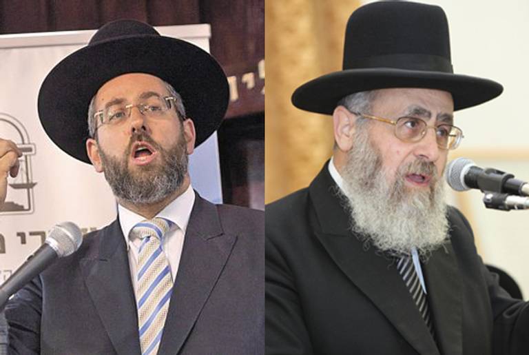 Rabbi David Lau, Rabbi Yitzhak Yosef(Moti Milrod/YitzhakYosef.net)