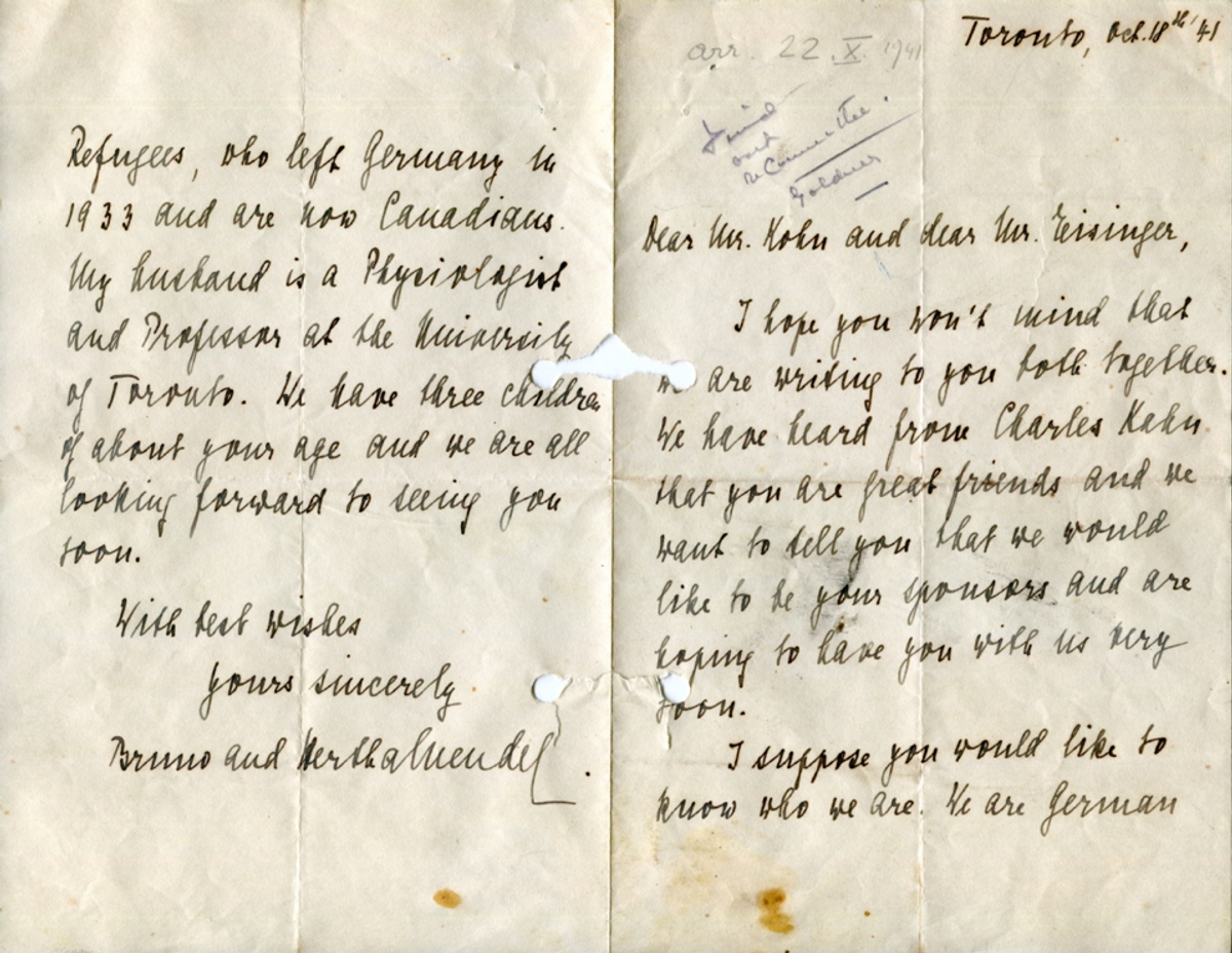 Letter, 1941. (All photos courtesy the author)