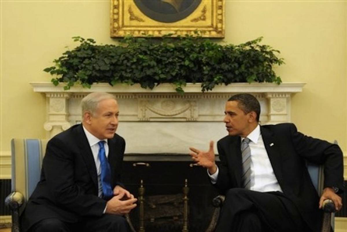 Israeli Prime Minister Benjamin Netanyahu and President Barack Obama in 2009(Getty)