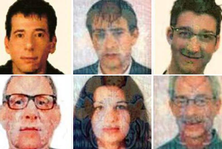 Forged passport photos of some of the suspects.(Dubai Police)