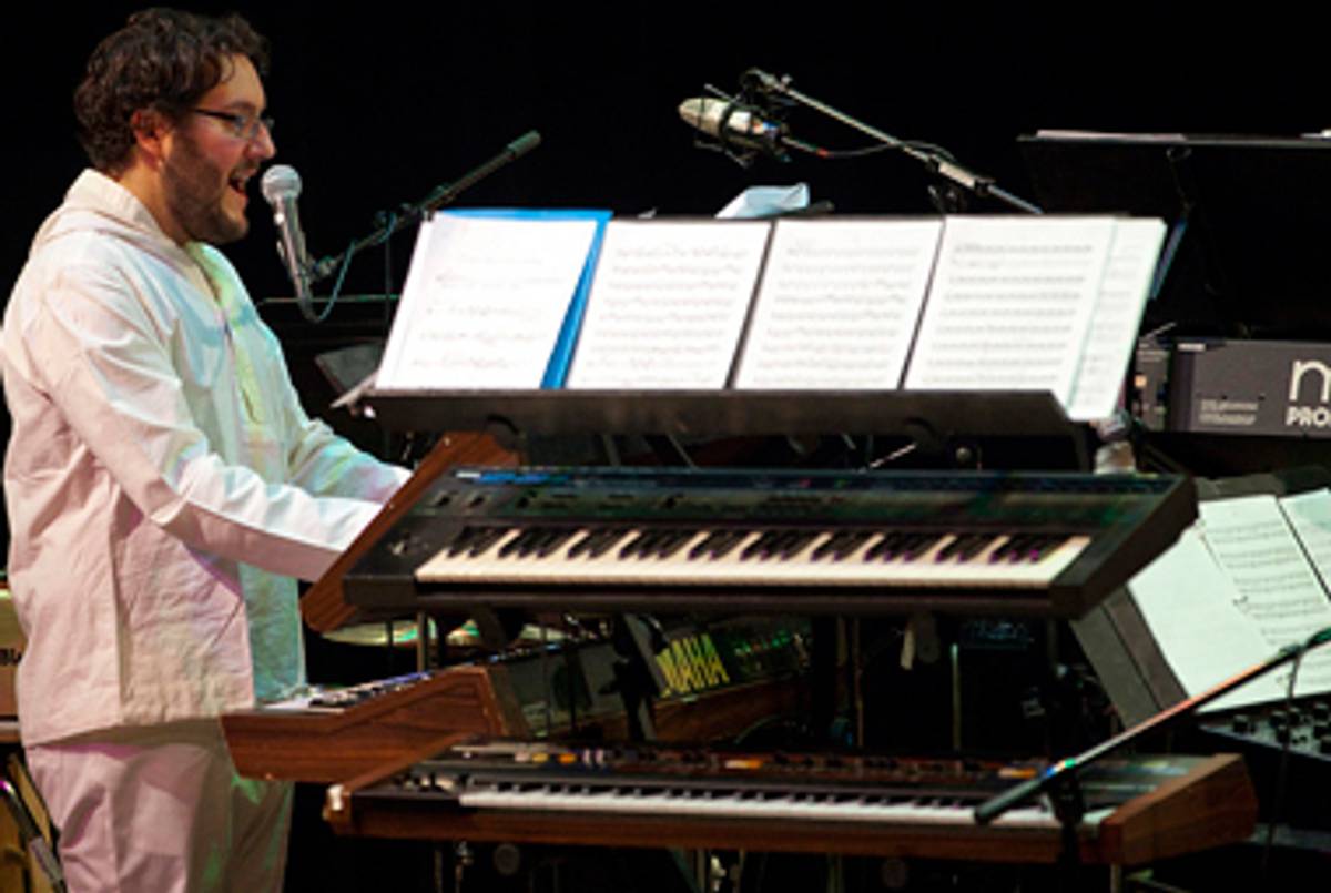Judd Greenstein performing Sh'lomo in the Ecstatic Music Festival at Merkin Hall on March 3, 2011.(David Andrako/Kaufman Center)