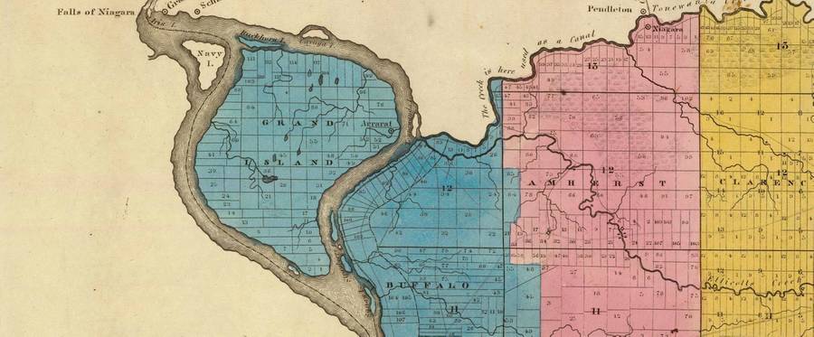 Detail, map of the County of Erie, by David H. Burr.