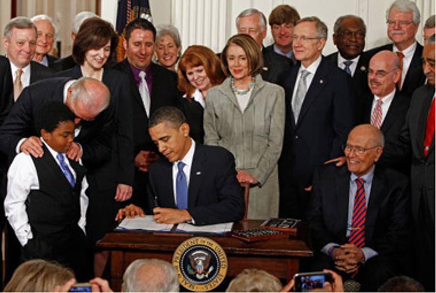 The health care signing today.(Chip Somodevilla/Getty Images)